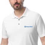 A caucasian man in a HR Signature Polo Shirt, standing against a plain background, with a neutral expression.