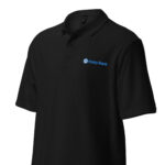 A HR ClassicEdge Polo with short sleeves, featuring a small blue logo labeled "hasty rank" on the left chest area. The polo is displayed on a plain, light background with a slight shadow below the collar.