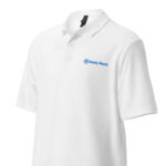 HR ClassicEdge Polo shirt with a logo reading "hastyrank" on the left chest area. The shirt is displayed on a plain background, highlighting its crisp, clean appearance with folded collar and partial button placket.